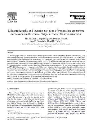 Lithostratigraphy and Tectonic Evolution of Contrasting Greenstone Successions in the Central Yilgarn Craton, Western Australia