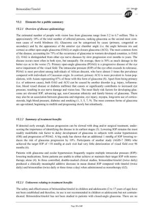 Brimonidine/Timolol EU-RMP VI.2 Elements for a Public Summary VI