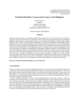Ferdinand Magellan's Voyage and Its Legacy in the Philippines