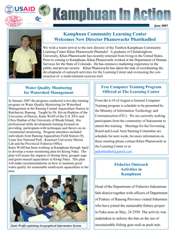 Kamphuan Community Learning Center Welcomes New Director Phanuwachr Phatthadhol