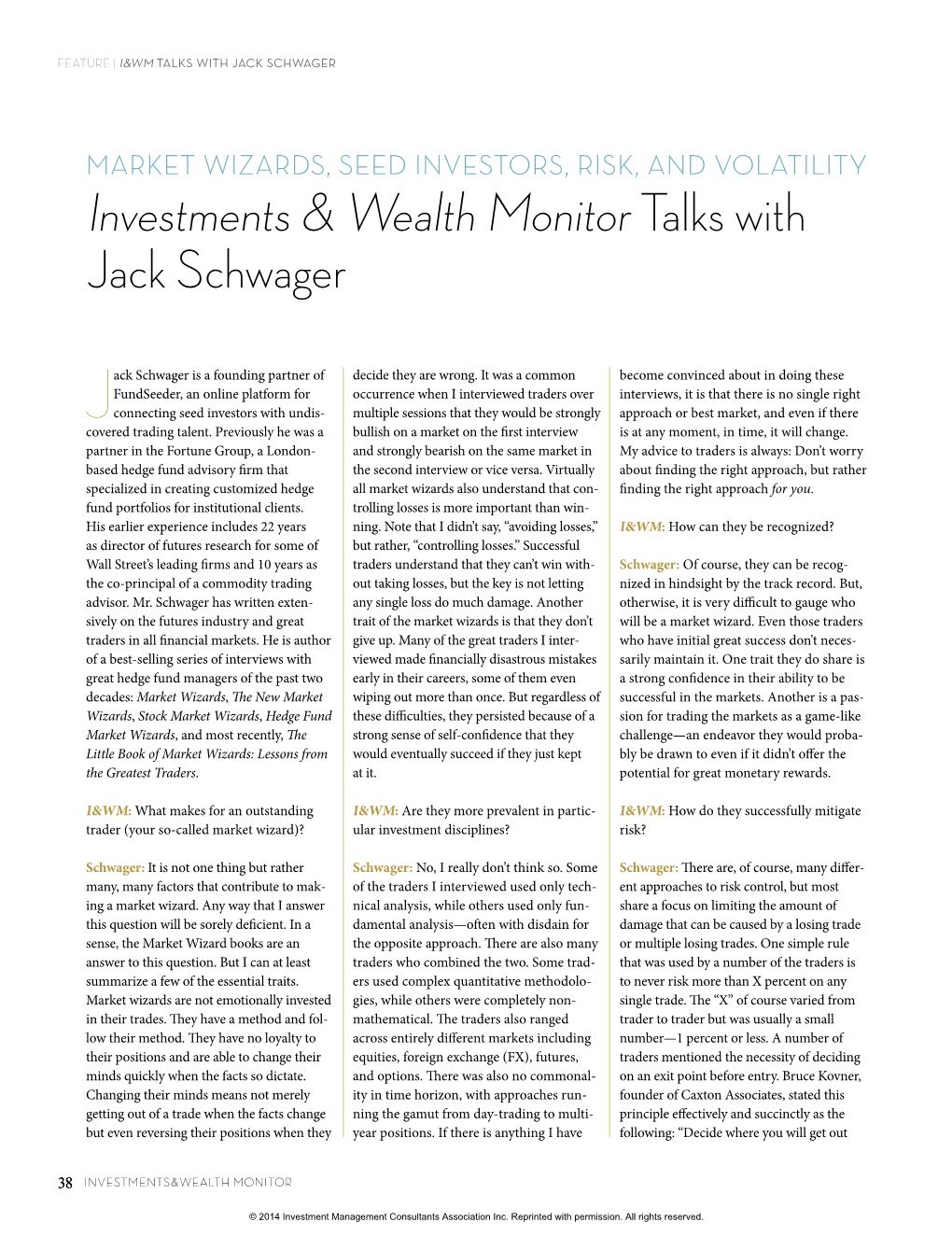 Investments & Wealth Monitortalks With