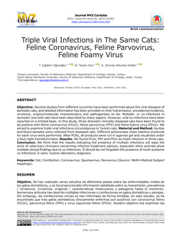 Feline Coronavirus, Feline Parvovirus, Feline Foamy Virus