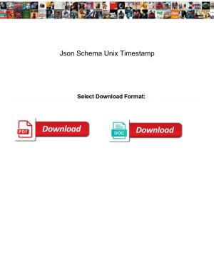 Json Schema Unix Timestamp