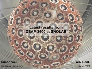Latest Results from DEAP-3600 at SNOLAB