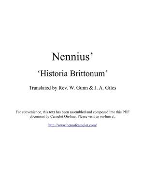 Nennius' Historia Brittonum