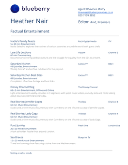 Heather Nair Editor​ A​ Vid, Premiere