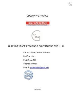 S Profile Gulf Line Leader Trading & Contracting Est