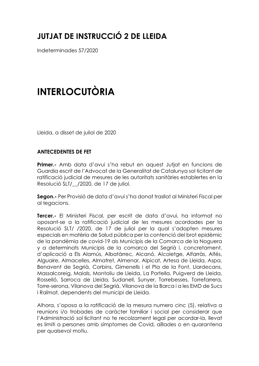 Interlocutòria