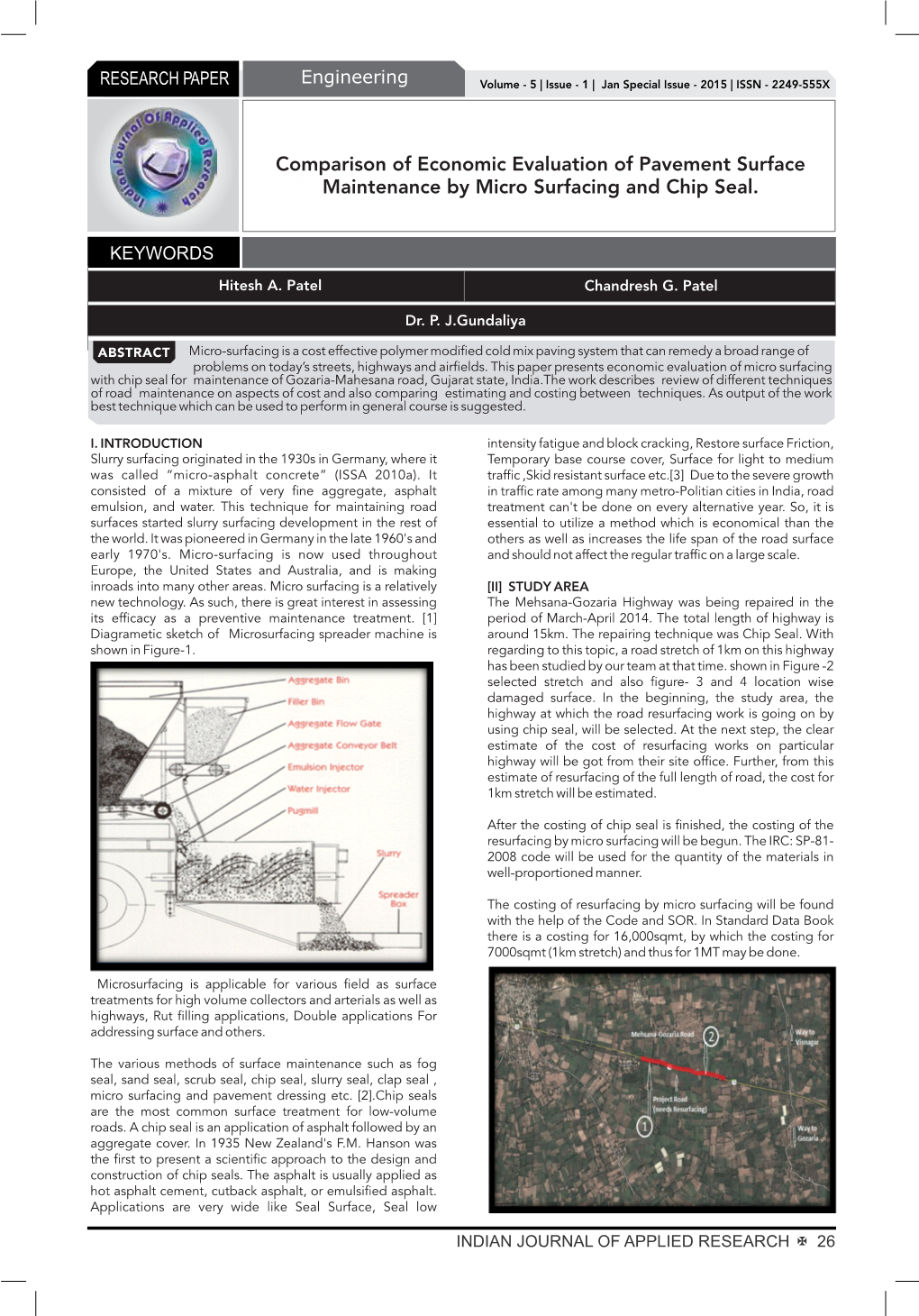 Medical Science Comparison of Economic Evaluation of Pavement Surface Maintenance by Micro Surfacing and Chip Seal