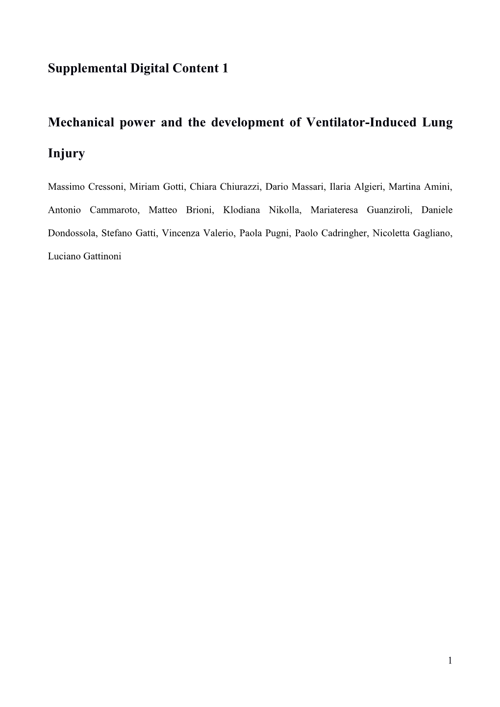 Supplemental Digital Content 1 Mechanical Power and the Development of Ventilator-Induced Lung Injury