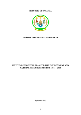 Republic of Rwanda Ministry of Natural Resources Five