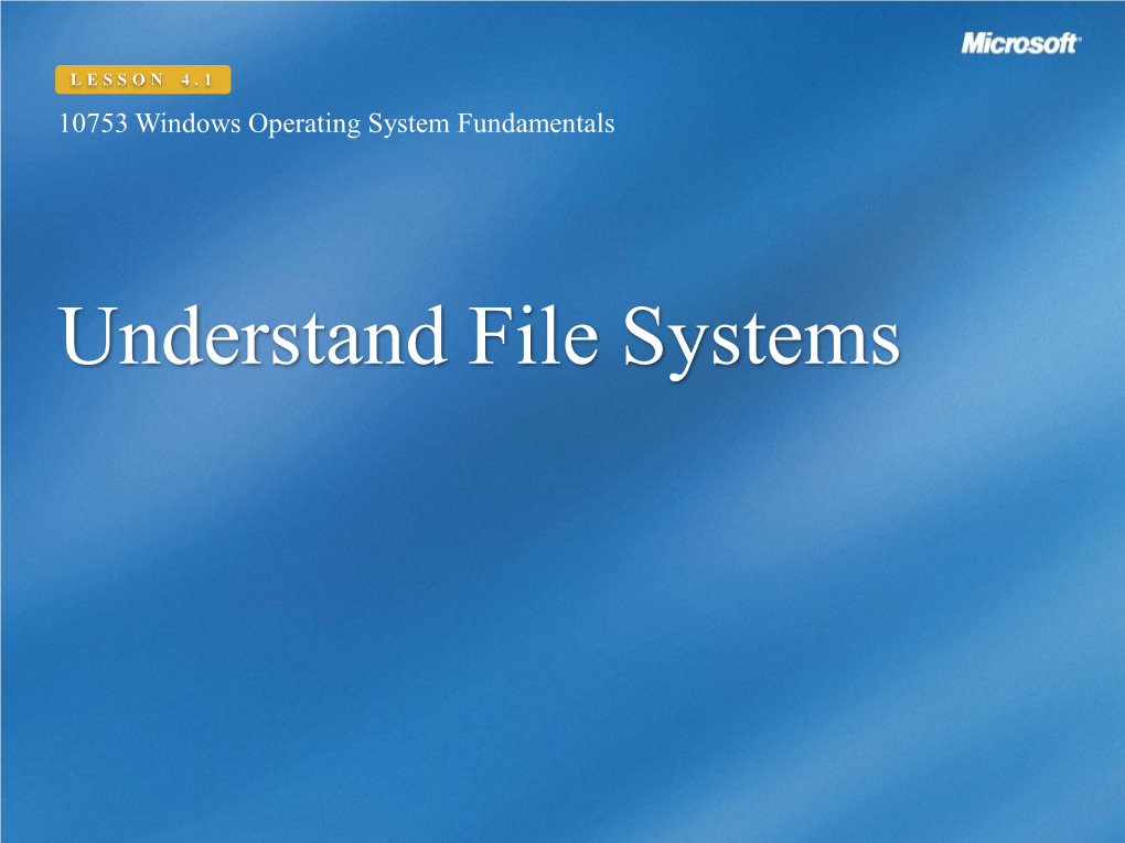 10753 Windows Operating System Fundamentals