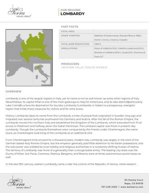 Our Regions: LOMBARDY