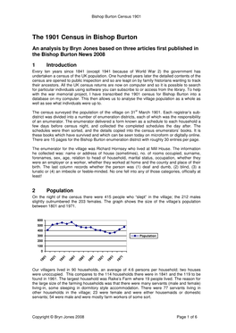 The 1901 Census in Bishop Burton