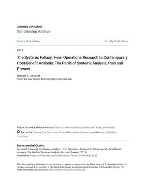 From Operations Research to Contemporary Cost-Benefit Analysis: the Erilsp of Systems Analysis, Past and Present