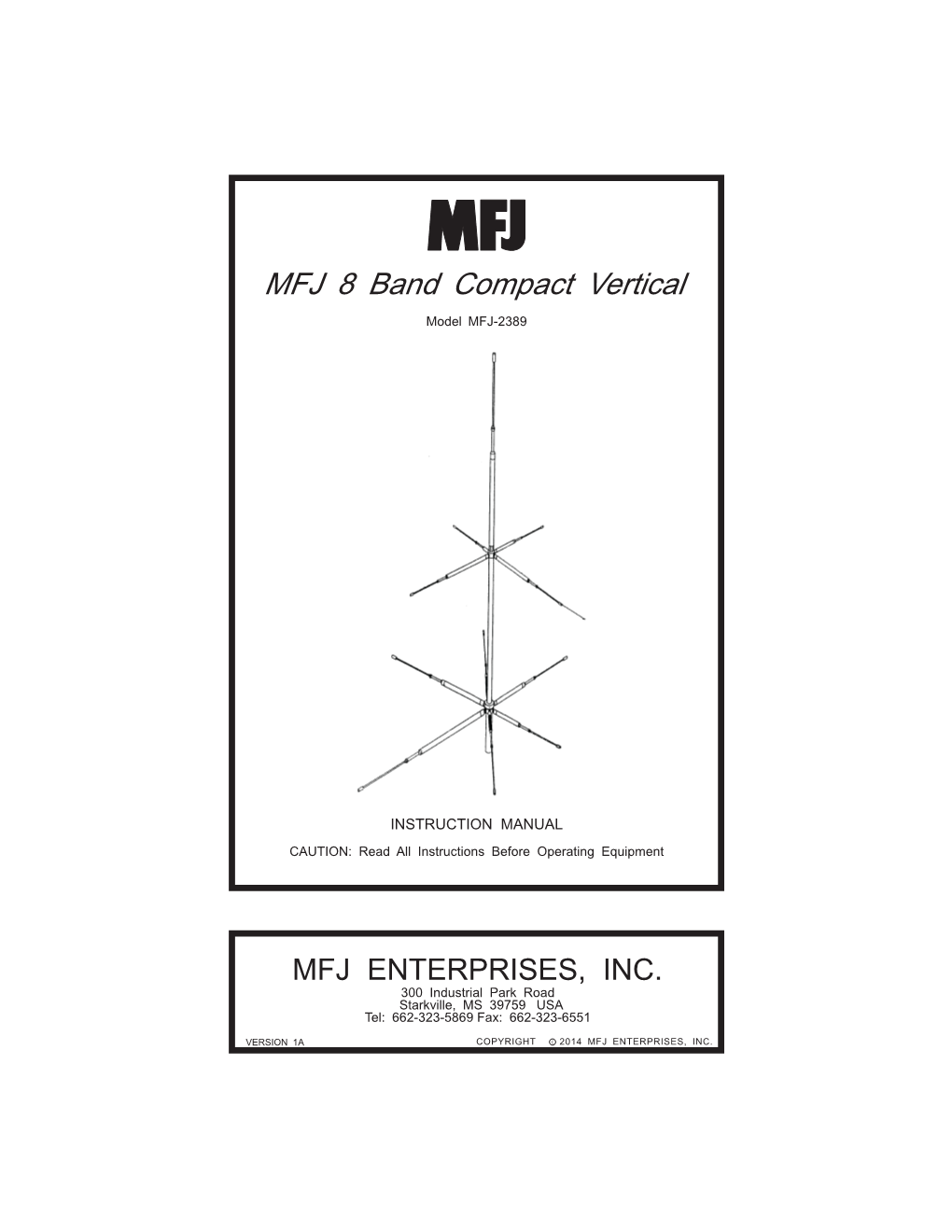 MFJ 8 Band Compact Vertical