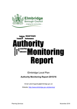 Elmbridge Local Plan Authority Monitoring Report 2015/16