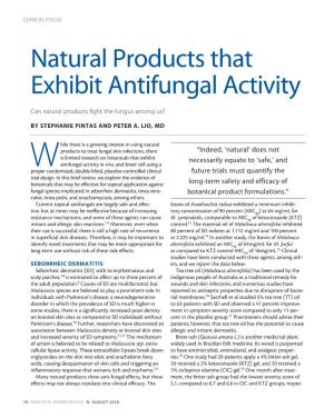 Natural Products That Exhibit Antifungal Activity