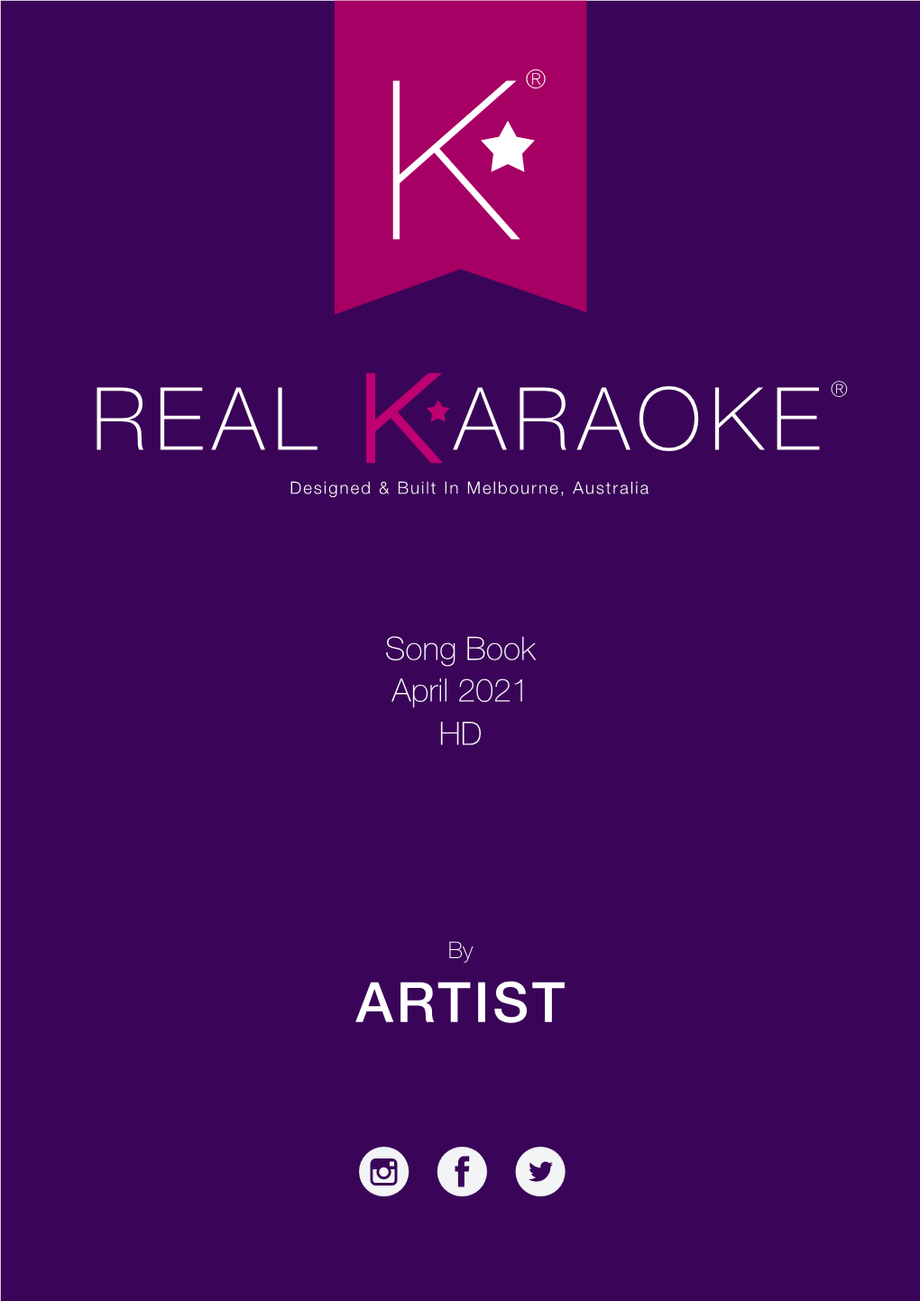 By ARTIST ® Track List by ARTIST REAL ARAOKE