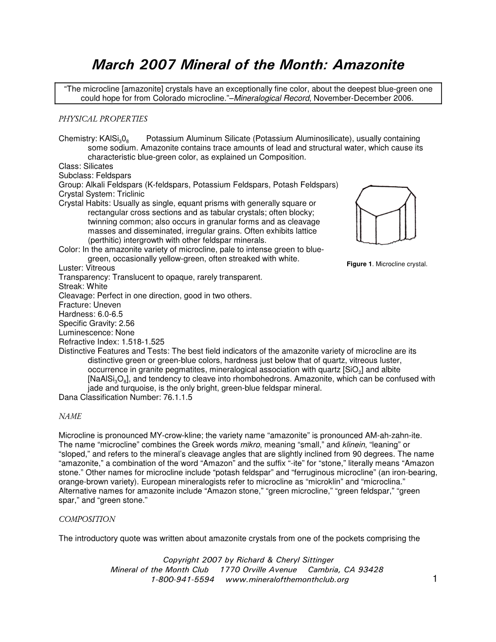 C:\Documents and Settings\Alan Smithee\My Documents\MOTM\Amazonite.Wpd