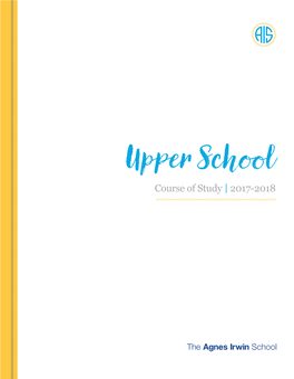 Upper School Course of Study | 2017-2018