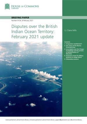 Disputes Over the British Indian Ocean Territory: February 2021 Update
