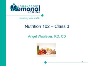 Nutrition 102 – Class 3