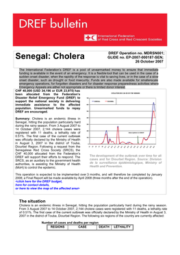 Senegal: Cholera GLIDE No