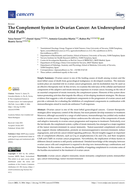 The Complement System in Ovarian Cancer: an Underexplored Old Path