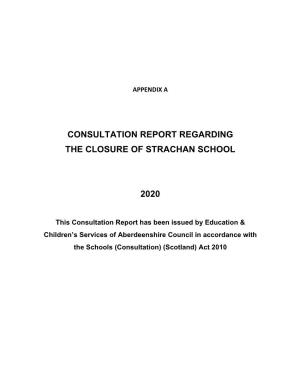 Strachan Consultation Report