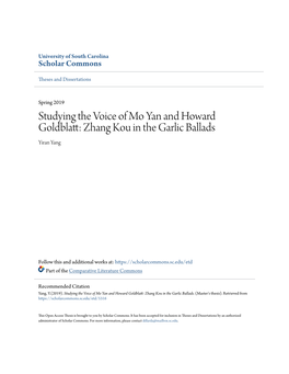 Zhang Kou in the Garlic Ballads Yiran Yang