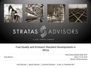 Fuel Quality and Emission Standard Developments in Africa, Anas