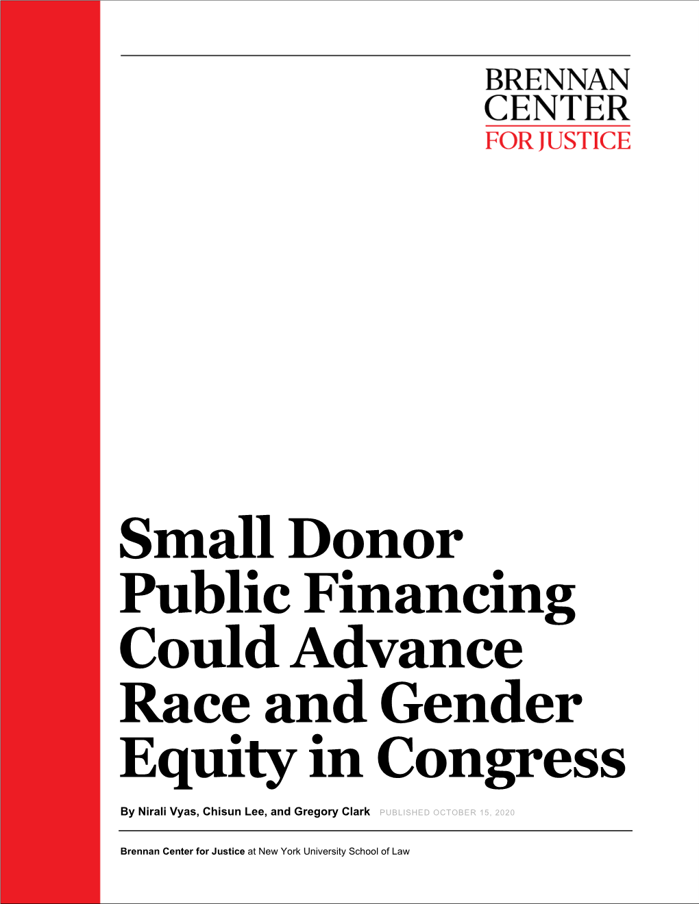 Small Donor Public Financing Could Advance Race and Gender Equity in Congress