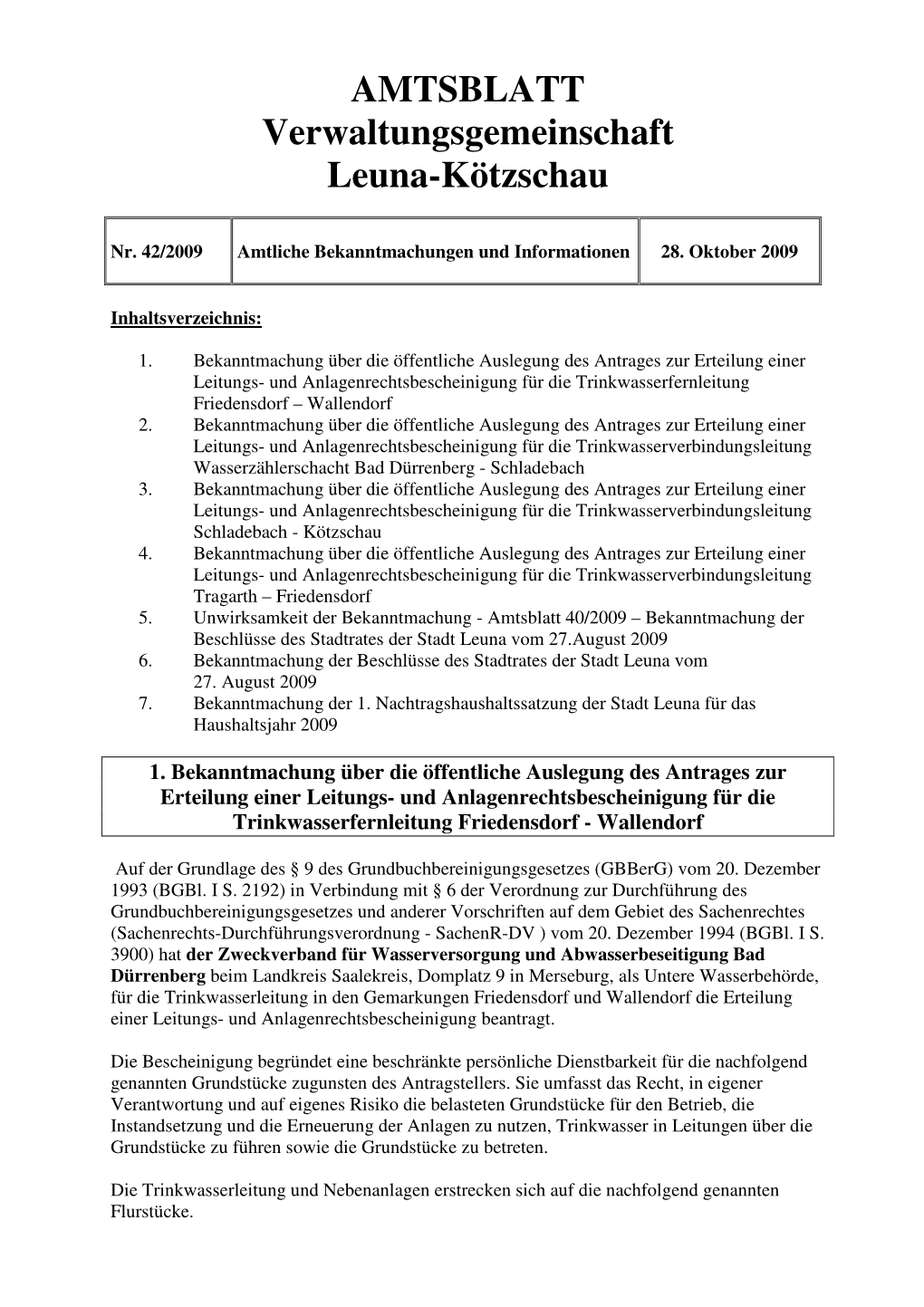 AMTSBLATT Verwaltungsgemeinschaft Leuna-Kötzschau