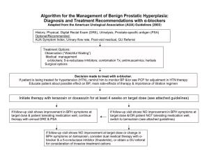 Diagnosis and Treatment Recommendations with Α-Blockers Adapted from the American Urological Association (AUA) Guidelines (2003)