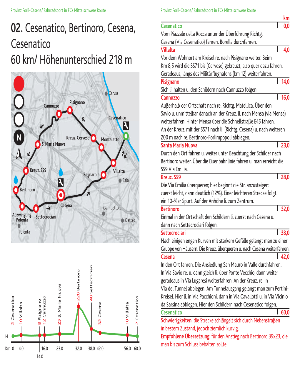 02. Cesenatico, Bertinoro, Cesena, Cesenatico 60 Km