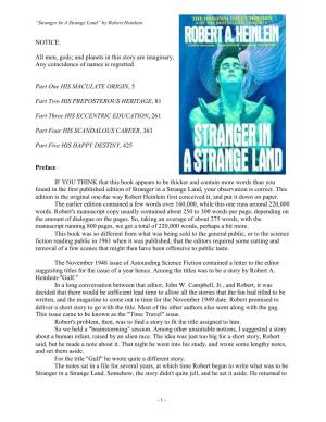 Stranger in a Strange Land” by Robert Heinlein