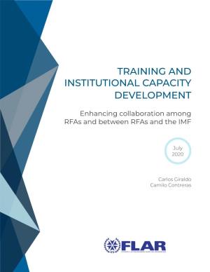 Training and Institutional Capacity Development