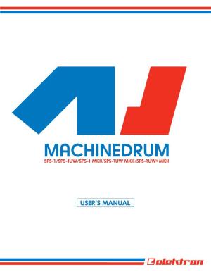 Machinedrum User's Manual