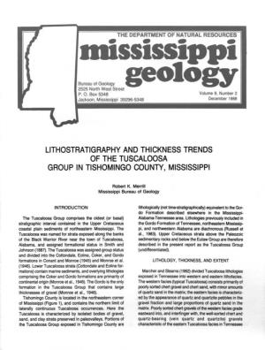 MISSISSIPPI GEOLOGY 2 Figure 3 Outcrop Appearance of Typ1cal (Western Lithofacies) F1gure 4