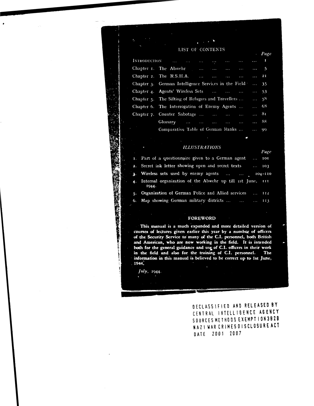 German Intelligence Services in the Field 35 Chapter 4