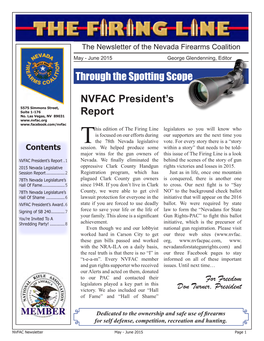 Through the Spotting Scope NVFAC President's Report