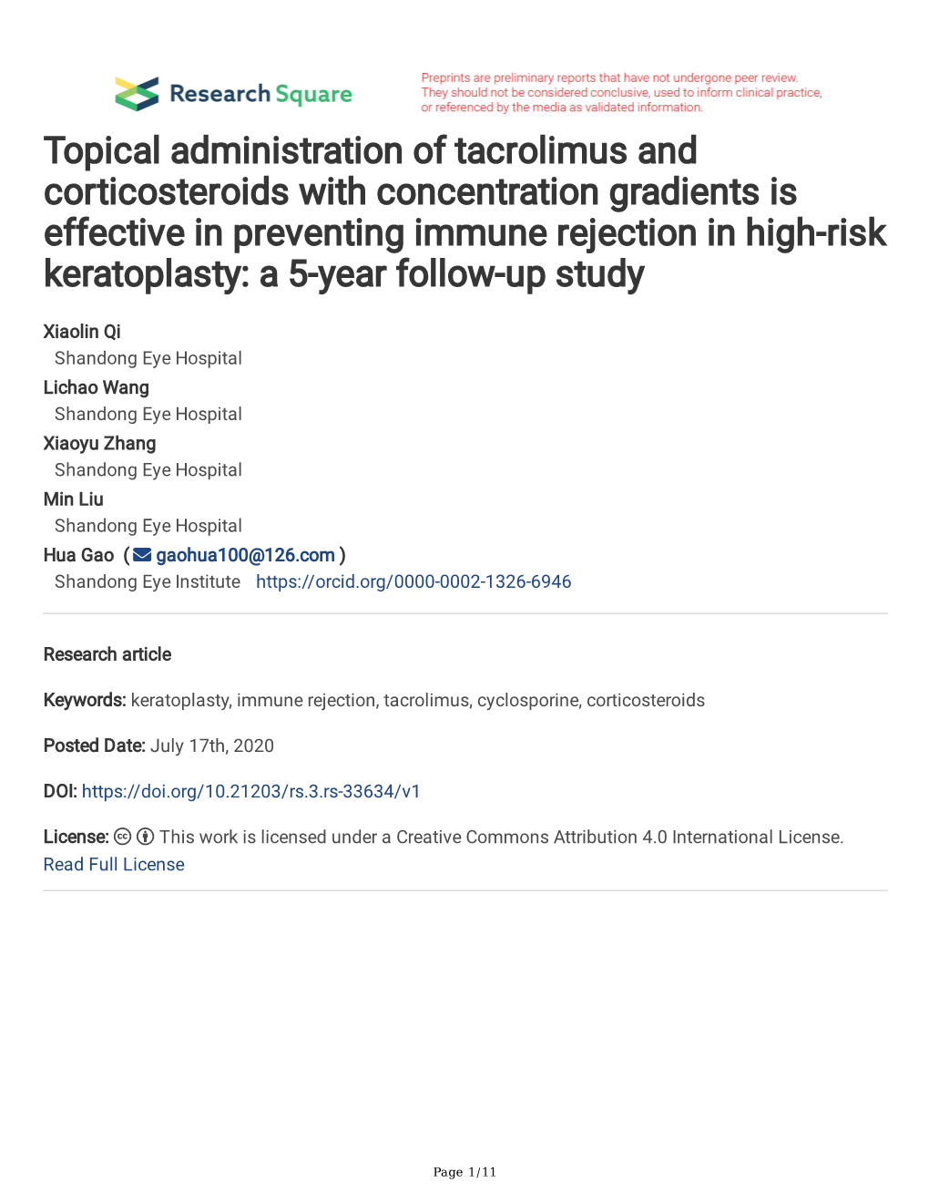 Topical Administration of Tacrolimus and Corticosteroids With