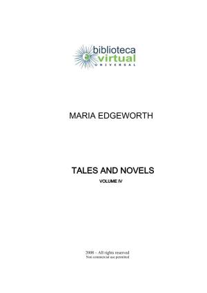Maria Edgeworth Tales and Novels
