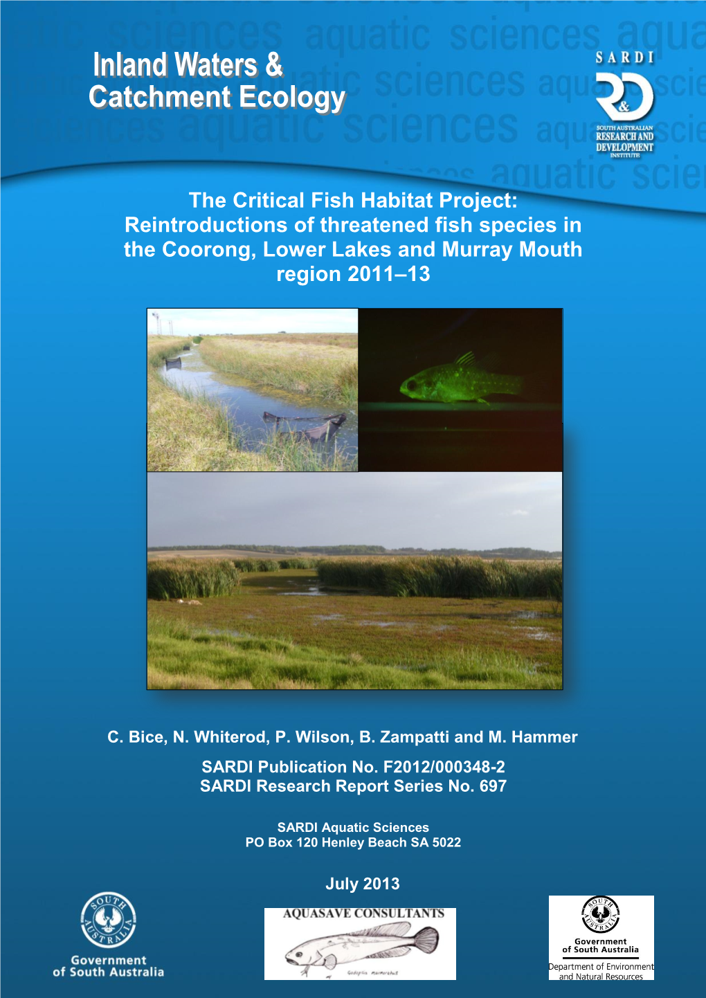 The Critical Fish Habitat Project: Reintroductions of Threatened Fish ...