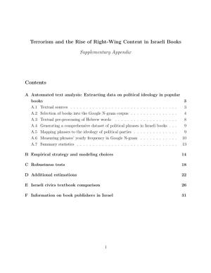 Terrorism and the Rise of Right-Wing Content in Israeli Books