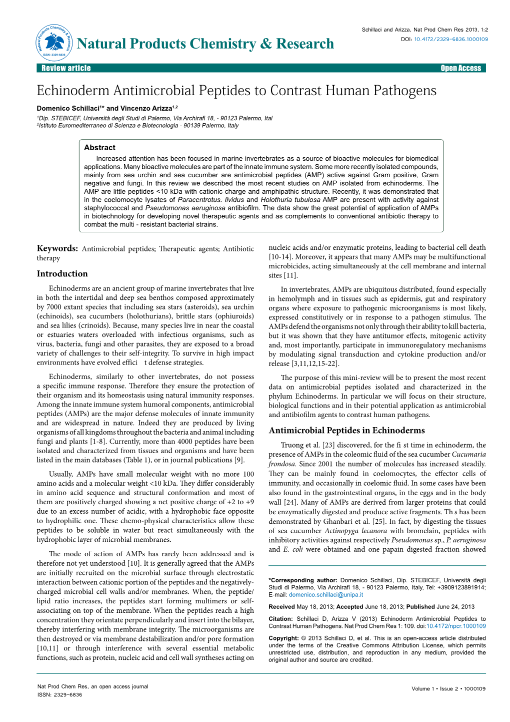 Echinoderm Antimicrobial Peptides to Contrast Human Pathogens