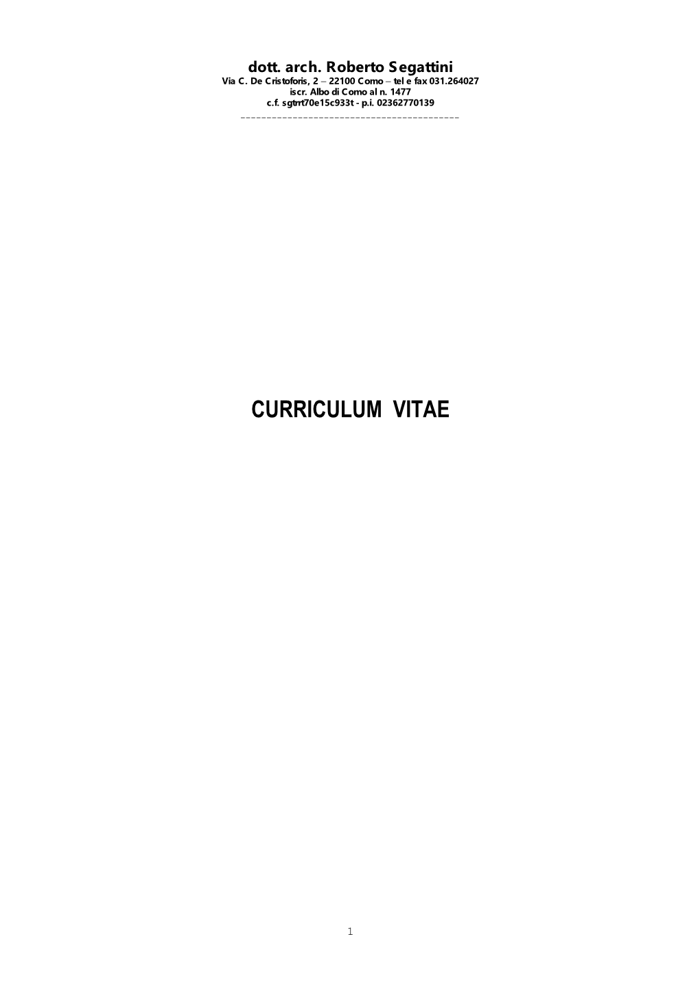 Curriculum Vitæ