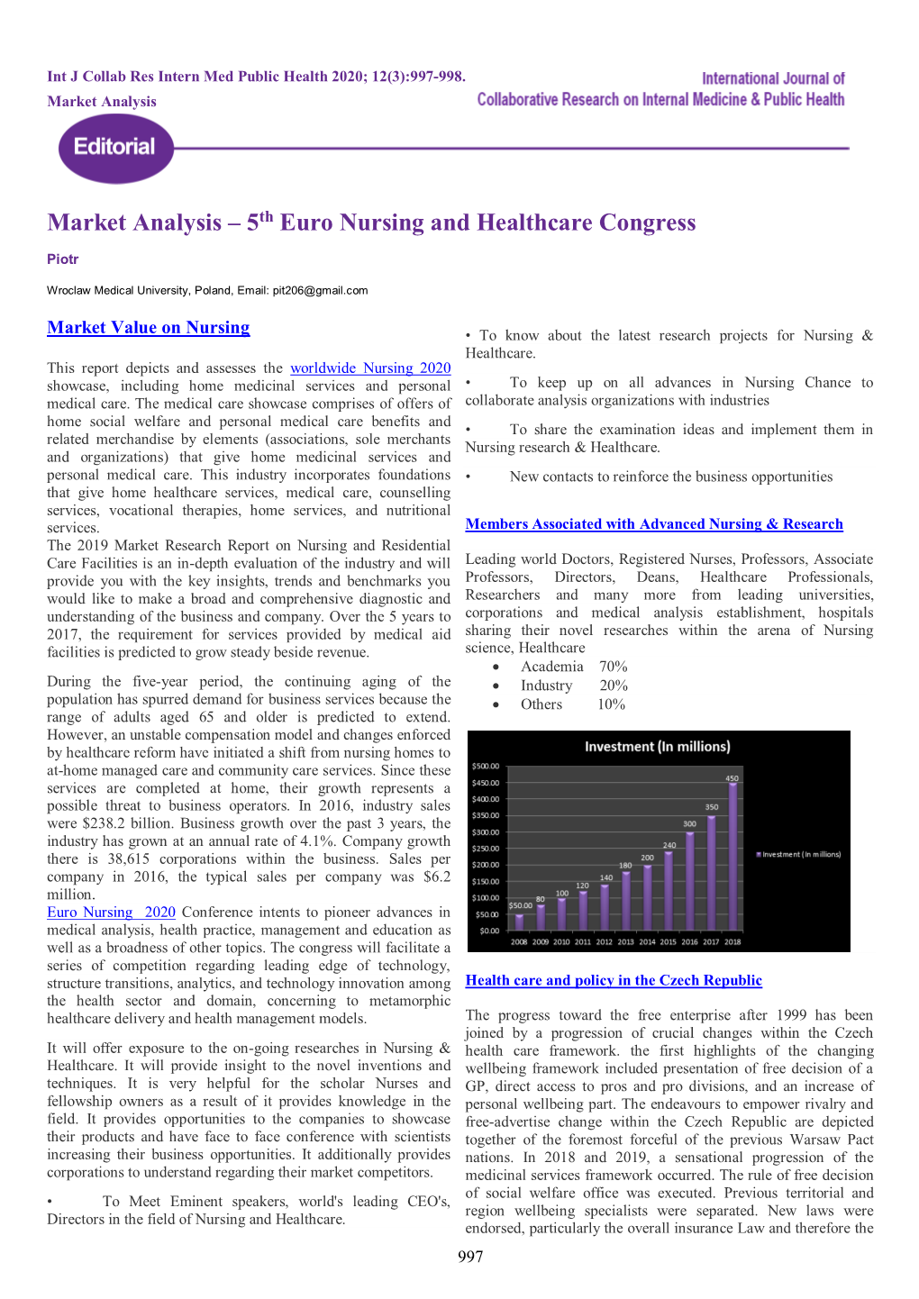 Development of Health and Medical Research for Long Similar To