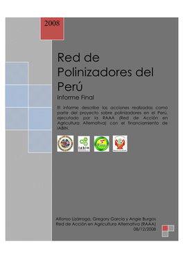 Red De Polinizadores Del Perú Informe Final